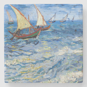 Porta-copo De Pedra Vincent van Gogh - Paisagem marinha perto de Saint