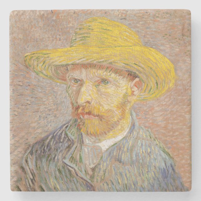 Porta-copo De Pedra Vincent Van Gogh - Retrato impressionista (Frente)