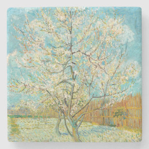 Porta-copo De Pedra Vincent van Gogh - Roseira em Flor