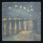 Porta-copo De Pedra Vincent van Gogh | Starry Night Over the Rhone<br><div class="desc">Número da Coleção de Imagens:  XIR60960 The Starry Night,  1888 (óleo na canvas). Gogh,  óleo Vincent van (1853-1890) na canvas. Musee d'Orsay,  Paris,  France Giraudon.  1888</div>