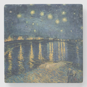 Porta-copo De Pedra Vincent van Gogh   Starry Night Over the Rhone