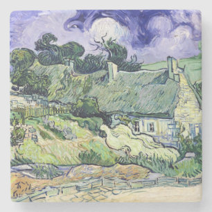Porta-copo De Pedra Vincent van Gogh Thatched casas de campo em