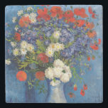 Porta-copo De Pedra Vincent van Gogh - Vase com Cornflower e Poppies<br><div class="desc">Vase com Cornflower e Poppies - Vincent van Gogh,  Oil on Canvas,  1887,  Paris</div>