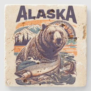 Porta-copo De Pedra Vintage Alaska Nature