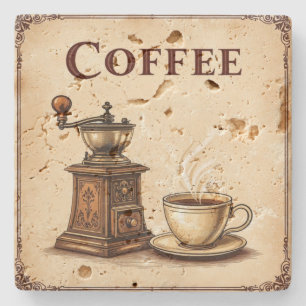 Porta-copo De Pedra Vintage Coffee Stone Porta copos