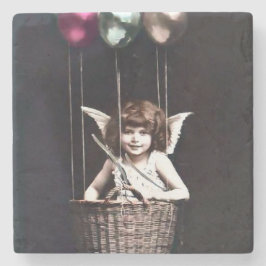 Porta-copo De Pedra Vintage Cupid