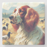 Vintage English Setter Oil Painting