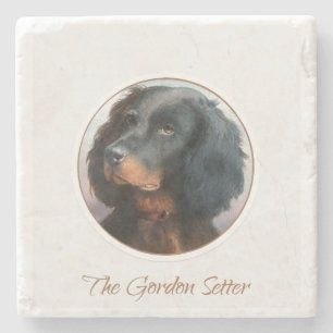 Porta-copo De Pedra Vintage Gordon Setter