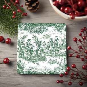 Porta-copo De Pedra Vintage green women toile de jouy impresso