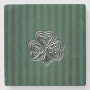 Porta-copo De Pedra Vintage grundge Irish luck shamrock
