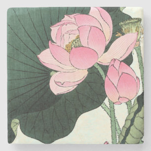 Porta-copo De Pedra Vintage Japonês Lotus Flower