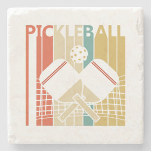 Porta-copo De Pedra Vintage Retro Pickleball