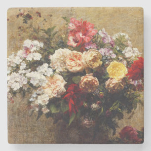 Porta-copo De Pedra Vintage Summer Flowers por Henri Fantin-Latour