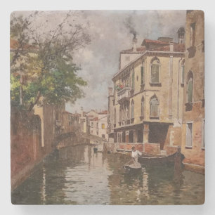 Porta-copo De Pedra Vintage Veneice Antonio Leto Canal Venetiano