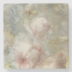 Porta-copo De Pedra Vintage Victorian Rosa Floral Com Destaques Dourad