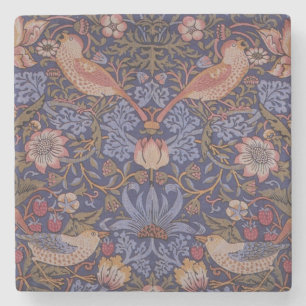 Porta-copo De Pedra Vintage William Morris Strawberry Thef