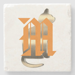 Porta-copo De Pedra Visita de Feriados Dourados