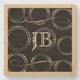 Porta-copo De Pedra Vista de Feriado Dourado Retroativo