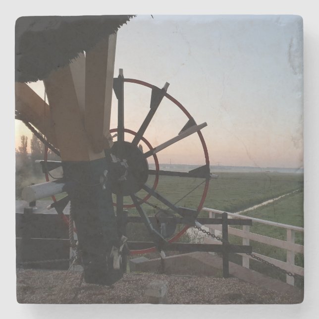 Porta-copo De Pedra Vista exclusiva do Dentro da moinho de vento (Frente)