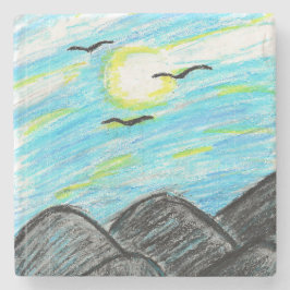 Porta-copo De Pedra Vista Montanha bonito