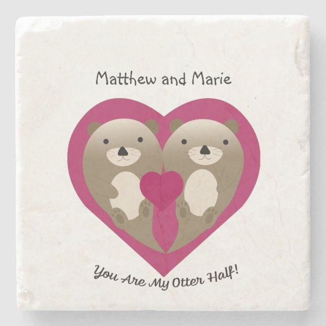 Porta-copo De Pedra Você É Minha Metade Mais Longa (Frente)