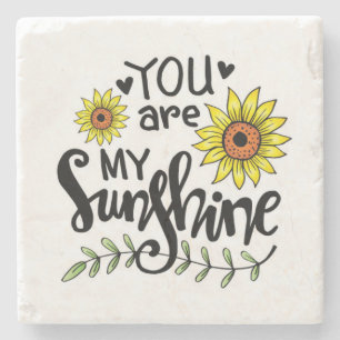 Porta-copo De Pedra Você é minha Porta copos de Sunshine Sunflower S