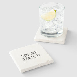 Porta-copo De Pedra Você Vale A Pena