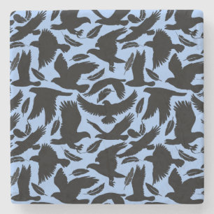 Porta-copo De Pedra Voo de Eagles Black.w L Blue BG