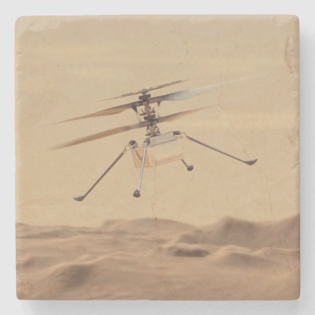 Porta-copo De Pedra Voo Mars Ingenuity Helicopter (Frente)