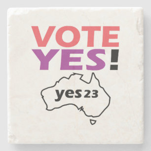 Porta-copo De Pedra Vote Sim Para A Voz Dos Indígenas Australianos
