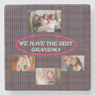 Porta-copo De Pedra Vovó é como cozinheiros com fontes brancas