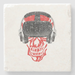 Porta-copo De Pedra Vr Gamer Headset Video Game Skull - Realidade Virt