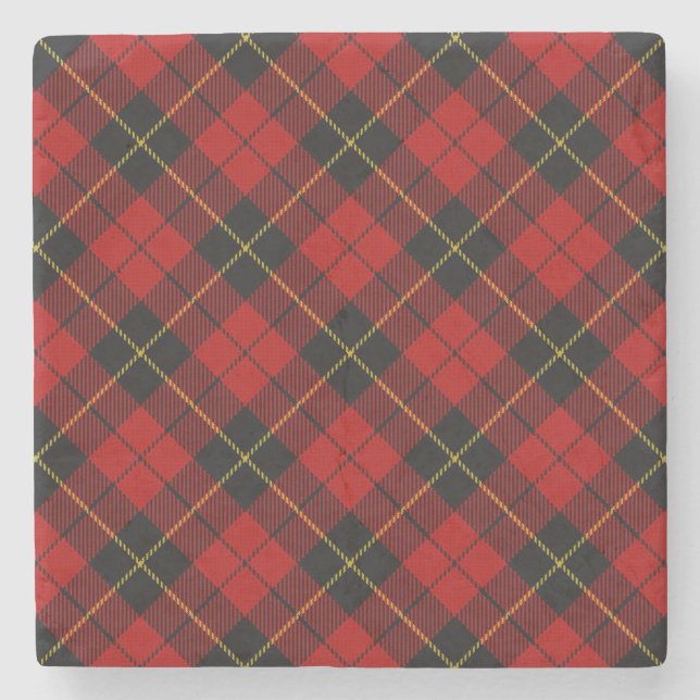 Porta-copo De Pedra Wallace Tartan (Frente)