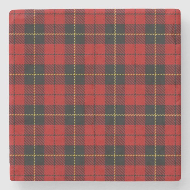 Porta-copo De Pedra Wallace Tartan (Frente)