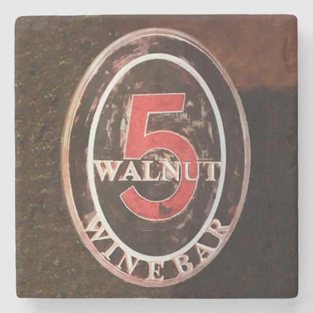 Porta-copo De Pedra Walnut, Asheville. Asheville, Walnut (Frente)