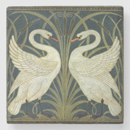 Porta-copo De Pedra Walter Crane Swan & Rush and Iris Victorian 