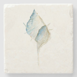Porta-copo De Pedra Watercolor Seashell