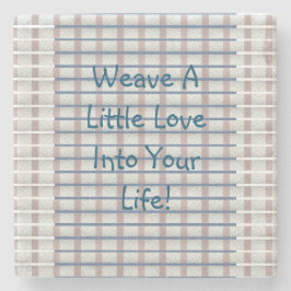 Porta-copo De Pedra Weave Love