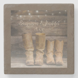 Porta-copo De Pedra West Cowboy Boots Russo Barn Monograma