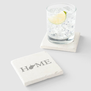 Porta-copo De Pedra West Virginia Home - Letra Virginiana