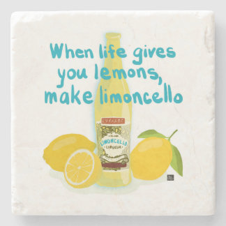 Porta-copo De Pedra When Life Gives You Lemons - Make Limoncello