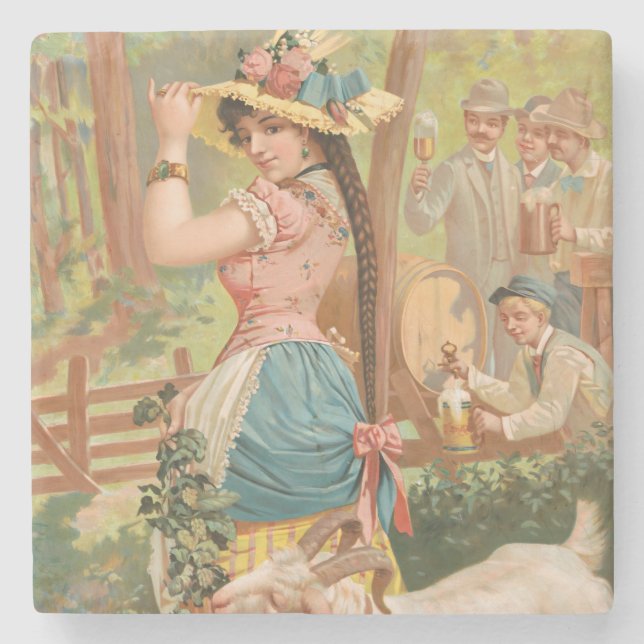 Porta-copo De Pedra White Bock (1889) por Henry Jerome Schile (Frente)