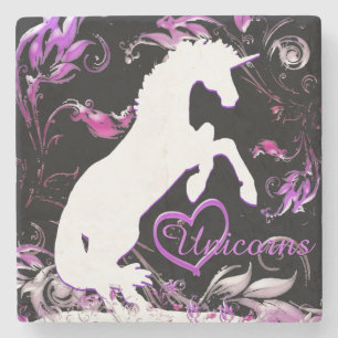 Porta-copo De Pedra White Unicorn V (Coloração de abertura)
