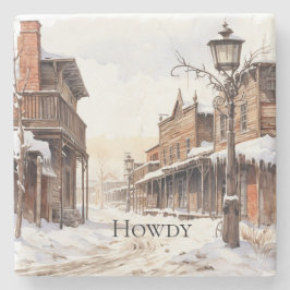 Porta-copo De Pedra Wild West Winter