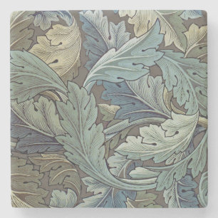Porta-copo De Pedra William Morris Acanthus Sage Flor de Floral Botâni