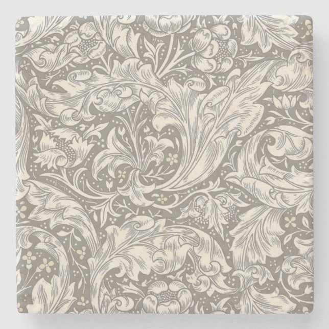 Porta-copo De Pedra William Morris Botão Solteiro Flor Bot (Frente)