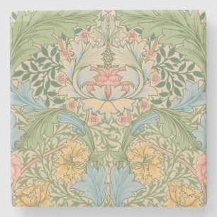 Porta-copo De Pedra William Morris Flor de Murta Floral Botânico