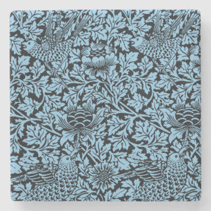 Porta-copo De Pedra William Morris Floral Pattern Bird Anenome