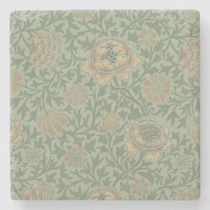 Porta-copo De Pedra William Morris Grafton Padrão Floral Verde Sálvia