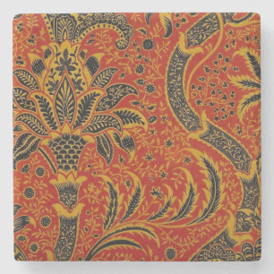 Porta-copo De Pedra William Morris India Red Floral